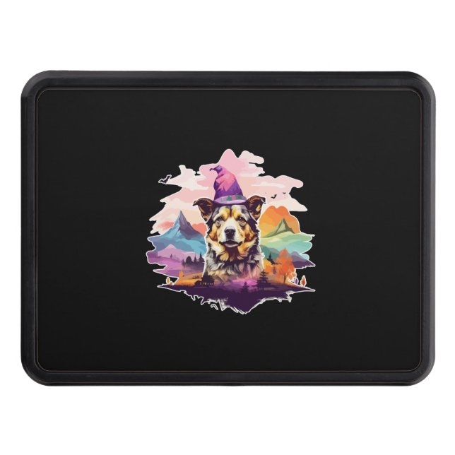 Cubierta Para Remolque Halloween rosa del perro (Anverso)