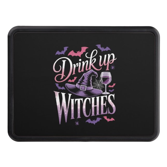 Cubierta Para Remolque Halloween Witch Wine � Drink Up (Anverso)