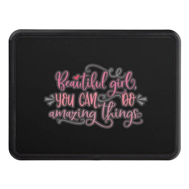 Cubierta Para Remolque Hermoso Chica que puedes hacer cosas asombrosas (Anverso)