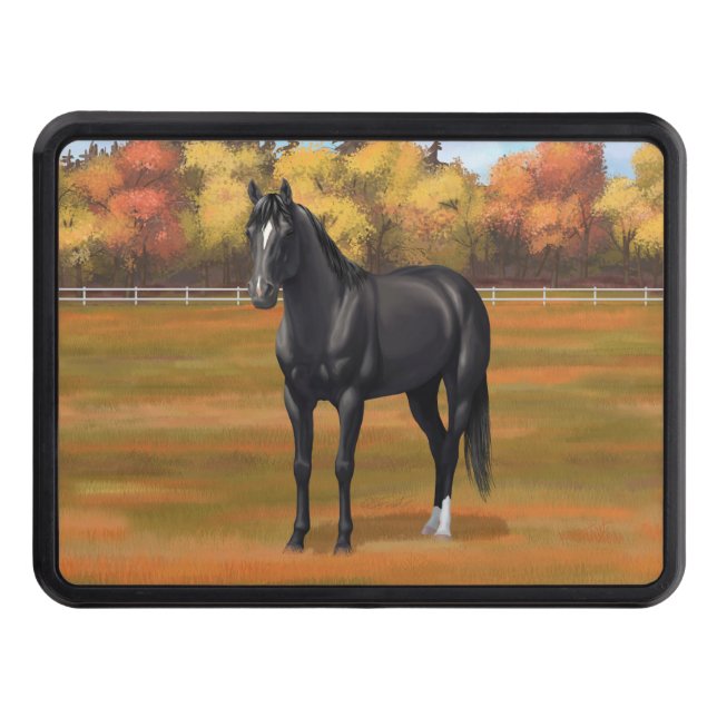 Cubierta Para Remolque Hermoso Stallion de caballos del Barrio Negro (Anverso)