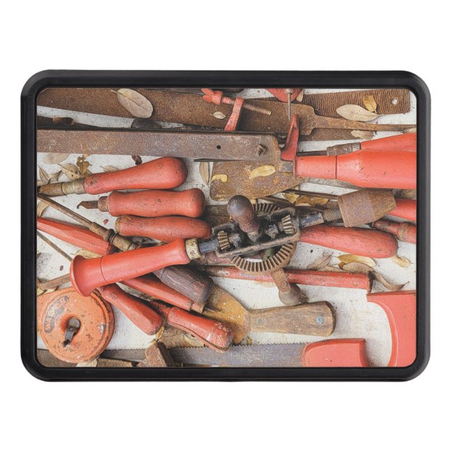 Cubierta Para Remolque Herramientas Herramienta Antiguo Hombre Rojo Rústi (Anverso)