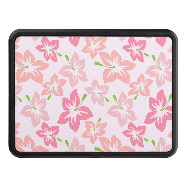 Cubierta Para Remolque Hibiscus Rosa, Flores Rosa, Patrón De Flores (Anverso)