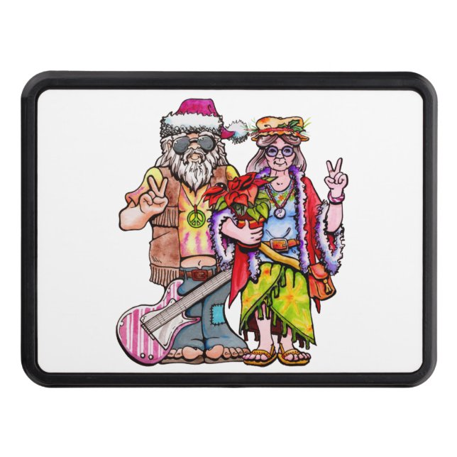Cubierta Para Remolque Hippie Santa Couple (Anverso)