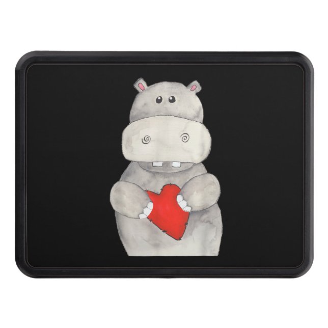 Cubierta Para Remolque Hippopótamo cutáneo| Love Hippo (Anverso)