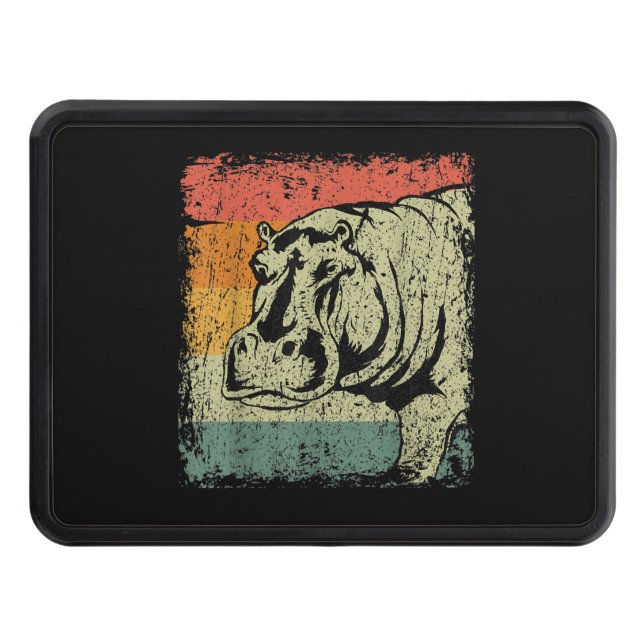 Cubierta Para Remolque Hippopótamo Hippo Realmente Vintado| Hippo Lover (Anverso)