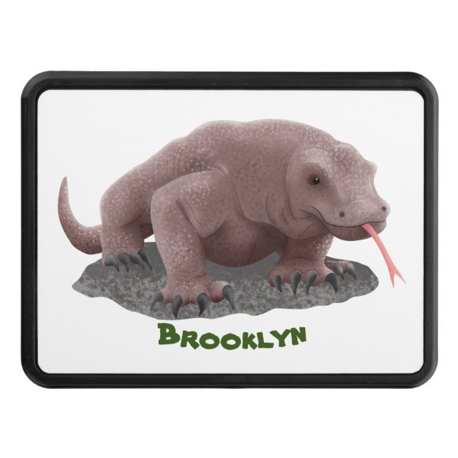 Cubierta Para Remolque Ilustracion de dragón de Komodo (Anverso)