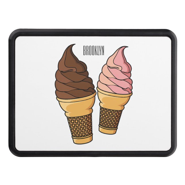 Cubierta Para Remolque Ilustracion de personalizado de helado de cono (Anverso)
