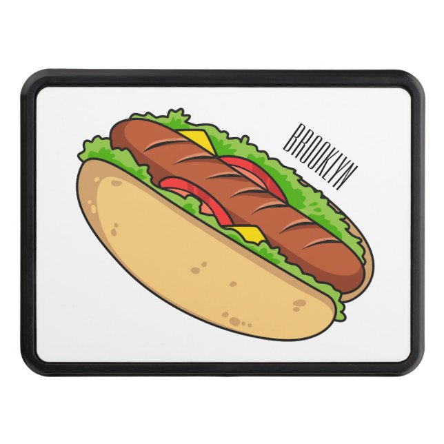 Cubierta Para Remolque Ilustracion de personalizado de hot dog (Anverso)
