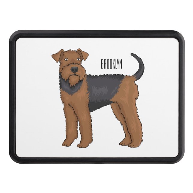 Cubierta Para Remolque Ilustracion de personalizado de perro Airedale ter (Anverso)