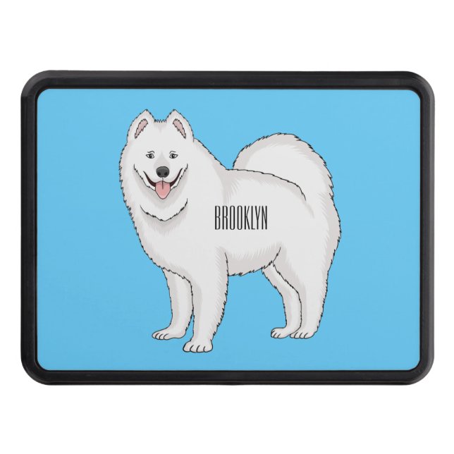 Cubierta Para Remolque Ilustracion de personalizado de perro de Samoyed (Anverso)