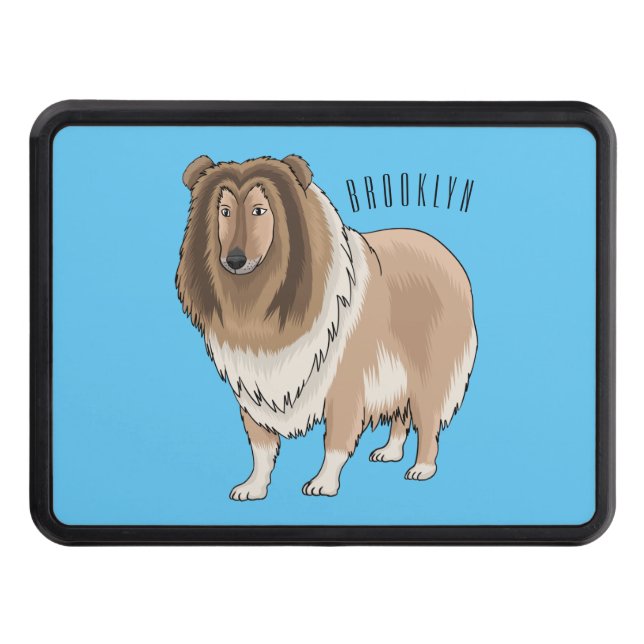 Cubierta Para Remolque Ilustracion del personalizado del perro del collie (Anverso)