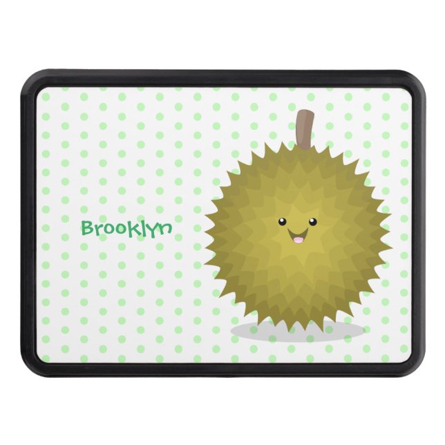 Cubierta Para Remolque Ilustracion feliz personalizado duriano (Anverso)