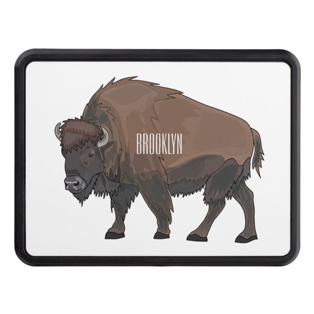 Cubierta Para Remolque Ilustracion personalizado Bison (Anverso)