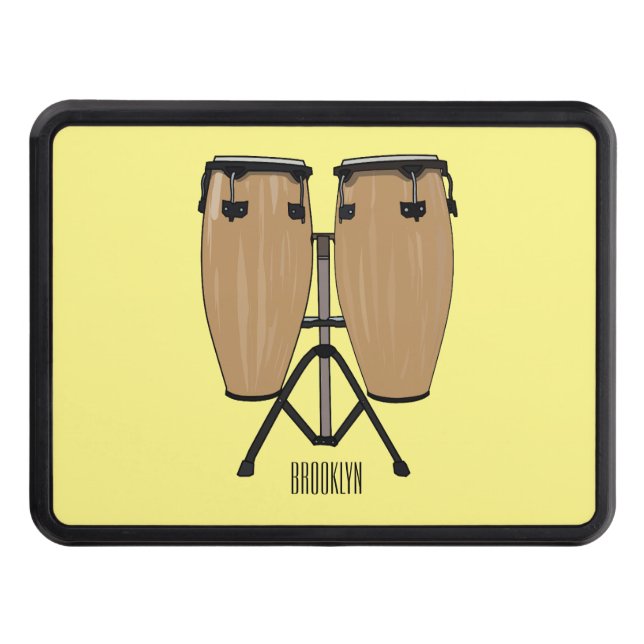 Cubierta Para Remolque Ilustracion personalizado Bongo drum (Anverso)