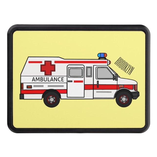 Cubierta Para Remolque Ilustracion personalizado de ambulancia (Anverso)