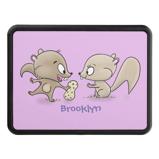 Cubierta Para Remolque Ilustracion personalizado de ardillas graciosas (Anverso)