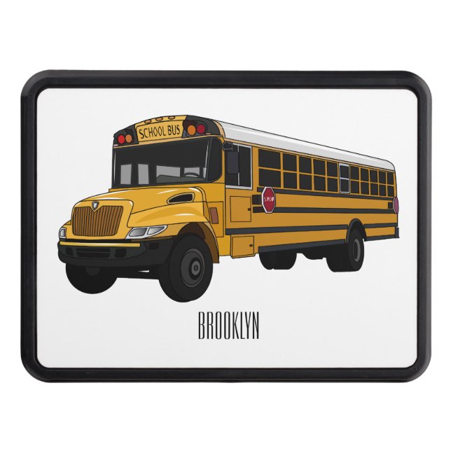 Cubierta Para Remolque Ilustracion personalizado de autobús escolar (Anverso)