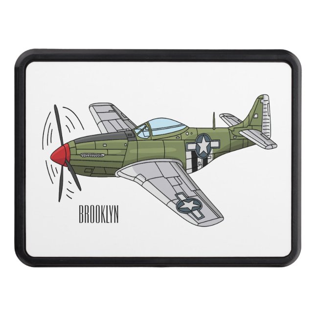 Cubierta Para Remolque Ilustracion personalizado de avión militar (Anverso)