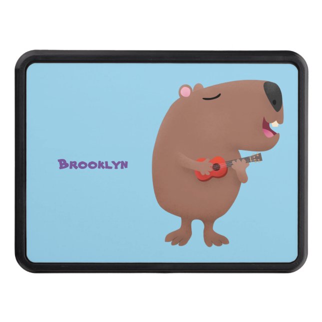 Cubierta Para Remolque Ilustracion personalizado de capybara ukulele cant (Anverso)