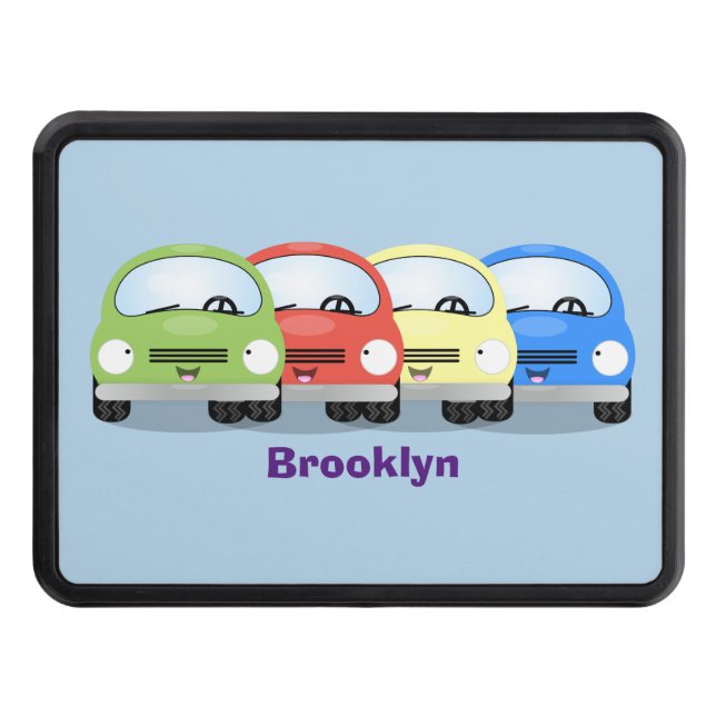 Cubierta Para Remolque Ilustracion personalizado de coches Cute kawaii (Anverso)