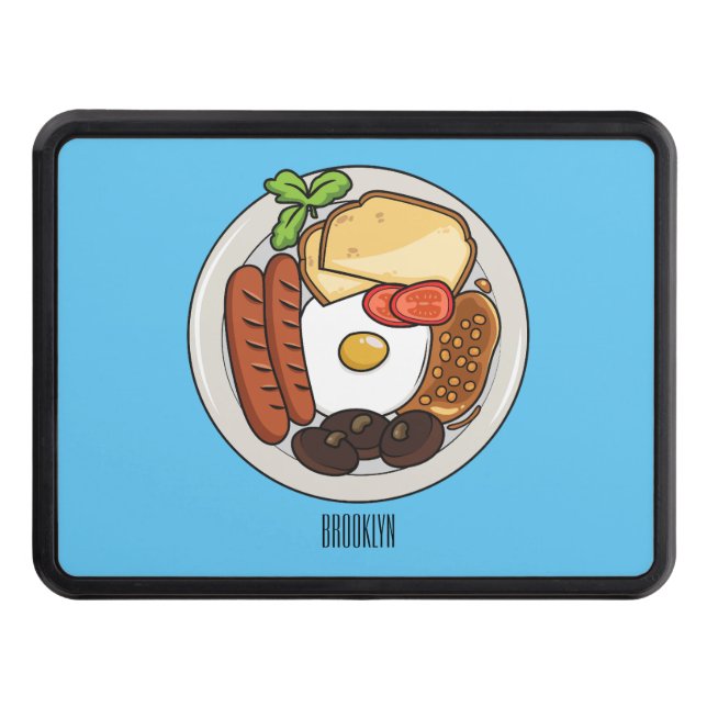 Cubierta Para Remolque Ilustracion personalizado de desayuno inglés (Anverso)