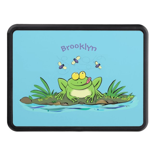 Cubierta Para Remolque Ilustracion personalizado de rana verde dulce (Anverso)