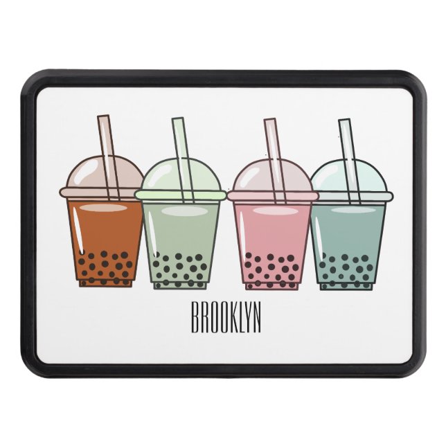 Cubierta Para Remolque Ilustracion personalizado de té de burbujas (Anverso)
