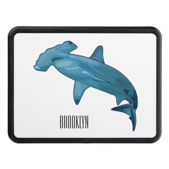 Cubierta Para Remolque Ilustracion personalizado de tiburón martillo (Anverso)