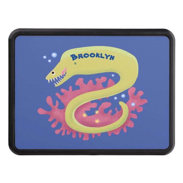 Cubierta Para Remolque Ilustracion personalizado gracioso de moray verde (Anverso)