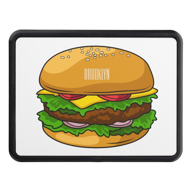 Cubierta Para Remolque Ilustracion personalizado Hamburger (Anverso)