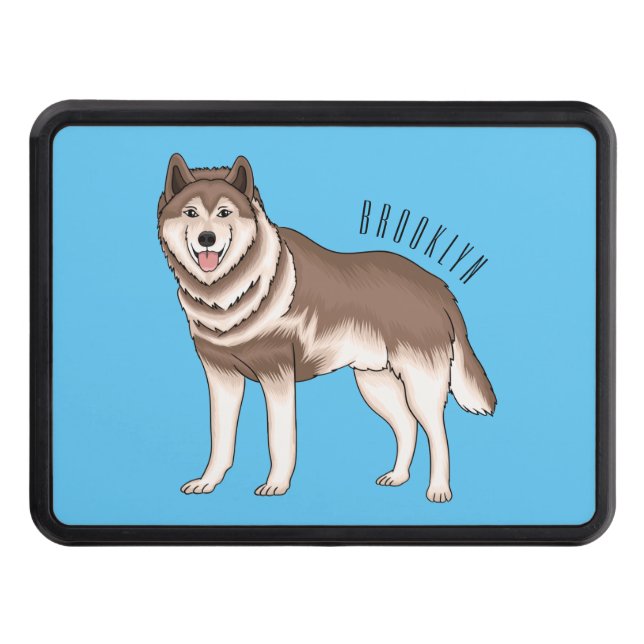 Cubierta Para Remolque Ilustracion personalizado husky siberiano (Anverso)