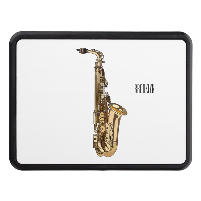 Cubierta Para Remolque Ilustracion personalizado saxofón (Anverso)