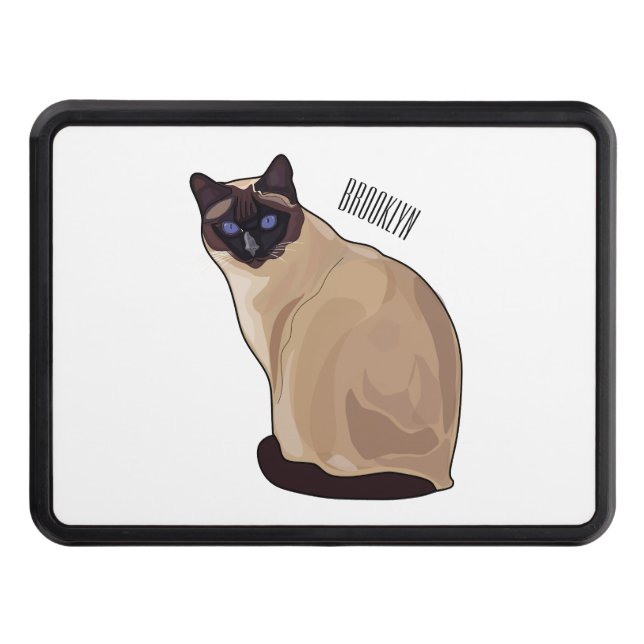 Cubierta Para Remolque Ilustracion personalizado siamés (Anverso)