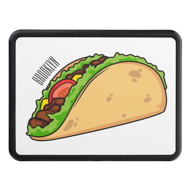Cubierta Para Remolque Ilustracion personalizado Taco (Anverso)