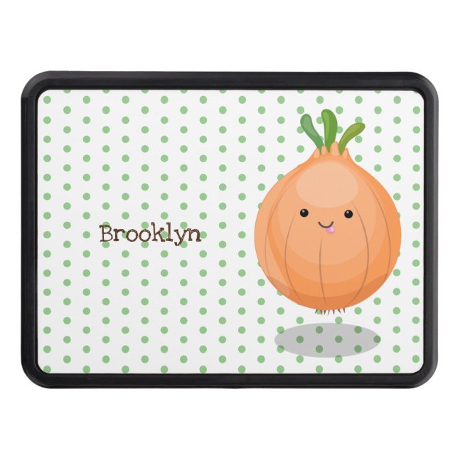 Cubierta Para Remolque Ilustracion personalizado verde de cebolla marrón  (Anverso)