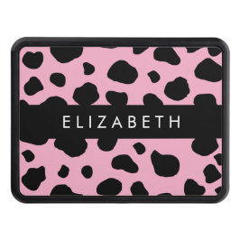 Cubierta Para Remolque Impresión de vaca, puntos de vaca, vaca rosa, nomb