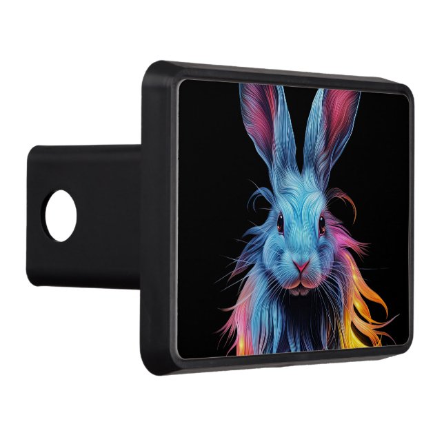 Cubierta Para Remolque Impresionante conejo azul en llamas (Derecha)