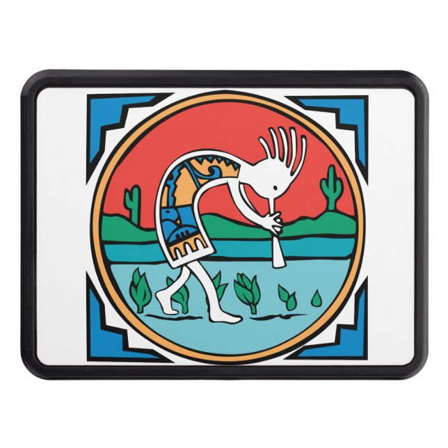 Cubierta Para Remolque Indio Kokopelli del nativo americano (Anverso)