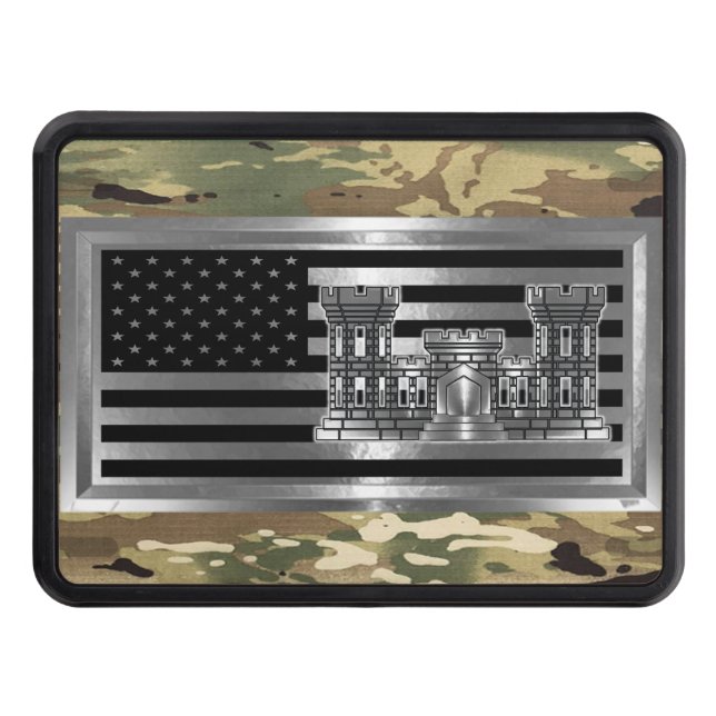 Cubierta Para Remolque Ingeniero Castle Camo USA FLAG (Anverso)
