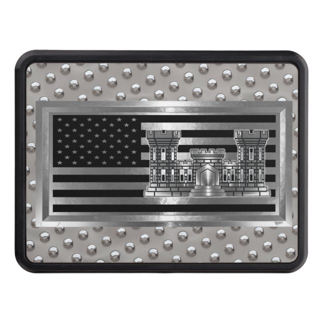 Cubierta Para Remolque Ingeniero Castle Steel Rivets USA FLAG (Anverso)