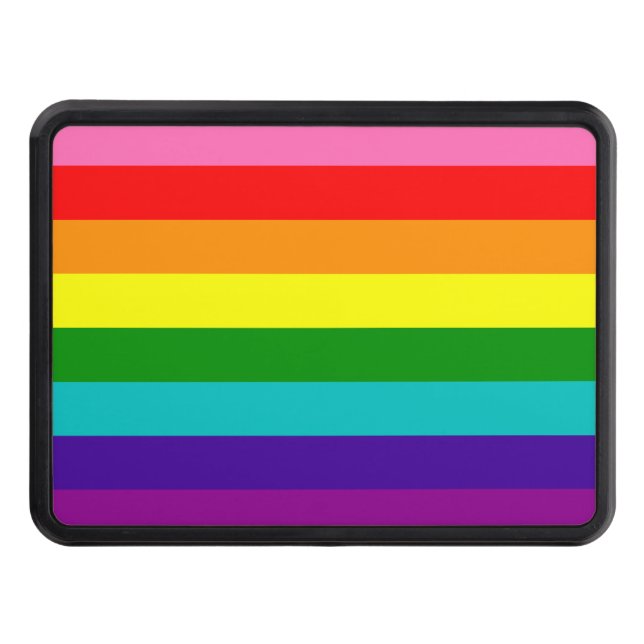 Cubierta Para Remolque Iris LGBT Bandera gay Trailer Hitch Cover (Anverso)