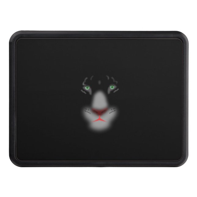 Cubierta Para Remolque Jaguar negro o cara del gato grande de la pantera (Anverso)