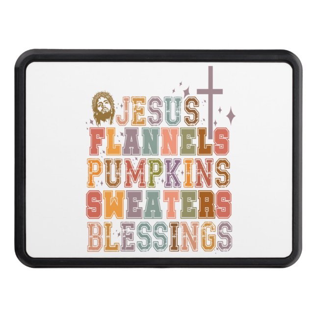 Cubierta Para Remolque Jesús Flanels Calabazas Dulces Bendiciones (Anverso)