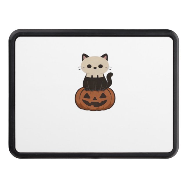 Cubierta Para Remolque Kawaii Halloween Cat and pumpkin Oversized T-Shirt (Anverso)