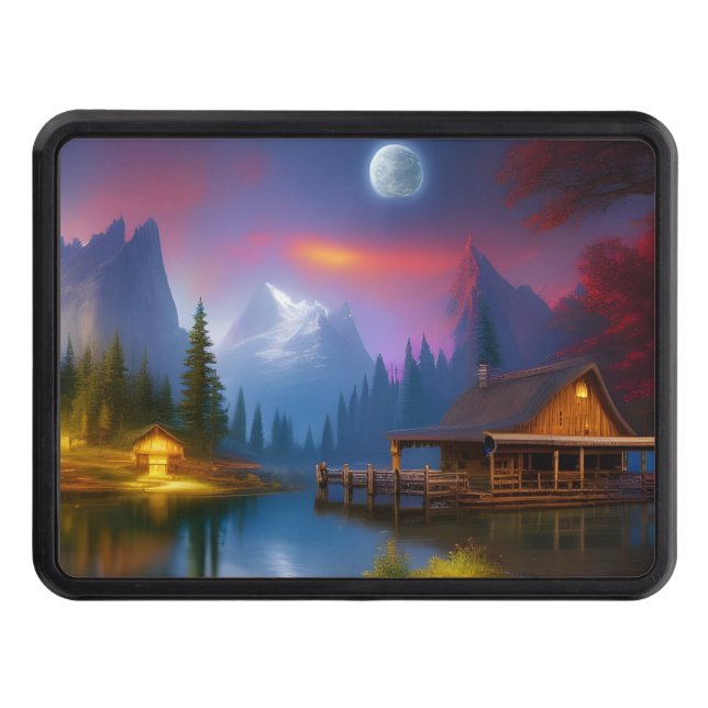 Cubierta Para Remolque La cabaña de pescadores en la cala bajo la luna (Anverso)