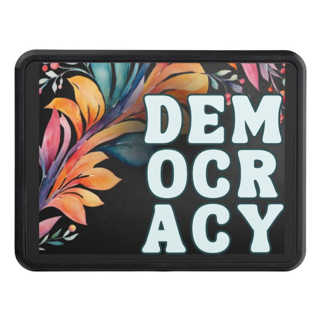 Cubierta Para Remolque La democracia política Hippie Retro Groovy (Anverso)