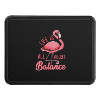 Cubierta Para Remolque La Vida Se Trata De Equilibrio Gracioso Flamingo