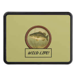Cubierta Para Remolque Largemouth Bass Dark Khaki Truck Hitch Cover