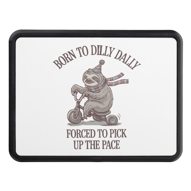 Cubierta Para Remolque Lazy Sloth Retro Bike Cartoon (Anverso)