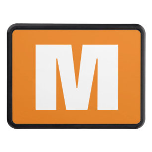Cubierta Para Remolque Letra inicial monograma estilo moderno Naranja bla